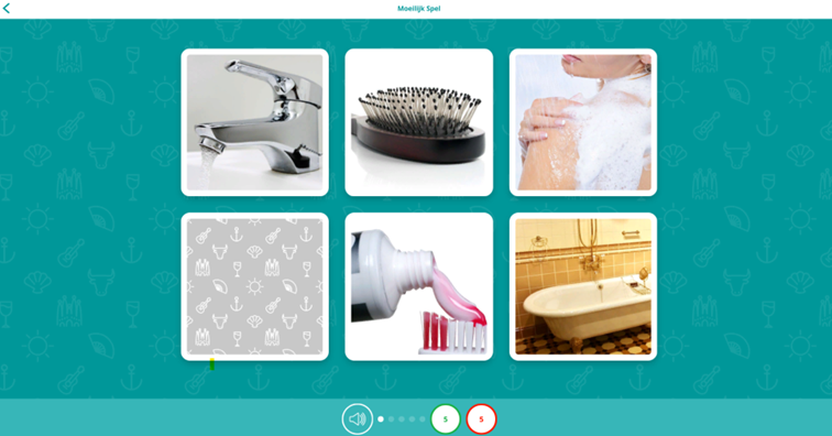 Moeilijk spel in de spaans leren app